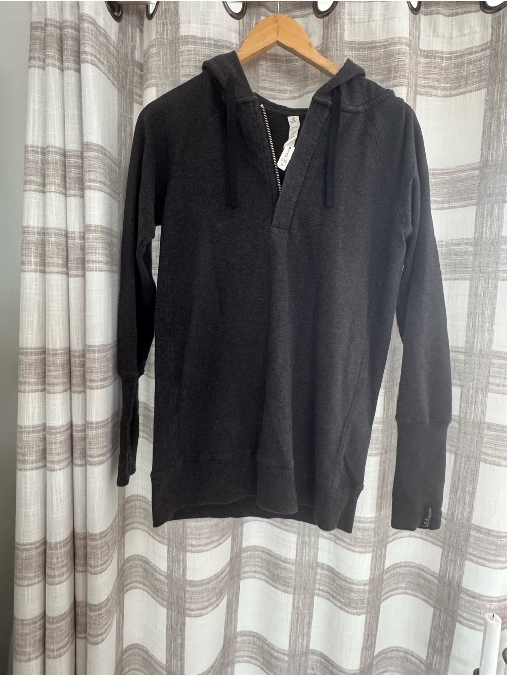 Lululemon Hooded Grey Half Zip Sweater